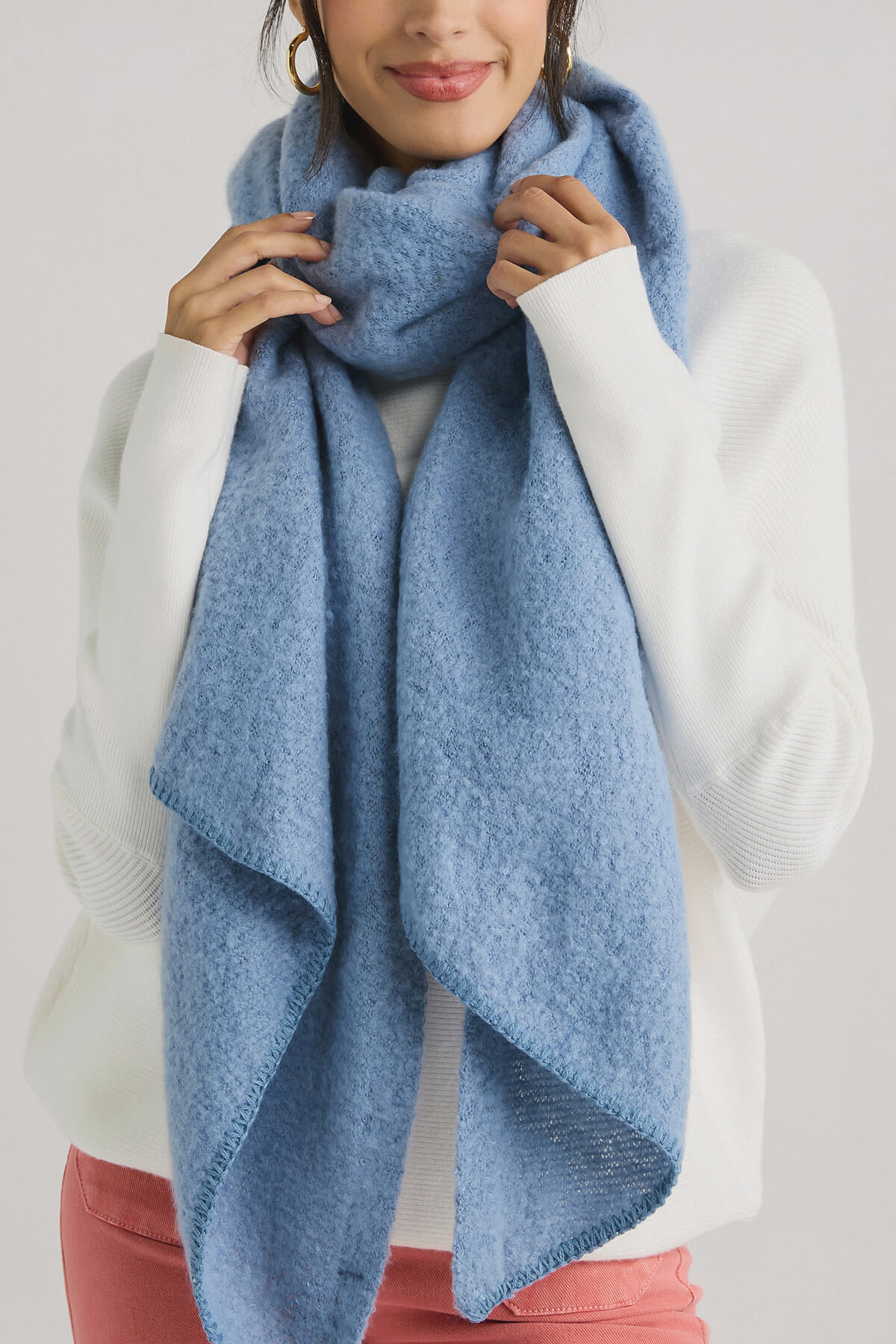 Blue Wool Scarf 