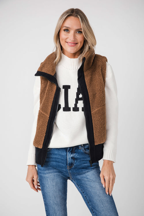 Elan Zip Up Sherpa Vest