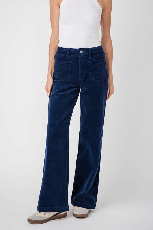 JBD Wide Leg Patch Pocket Corduroy Pants