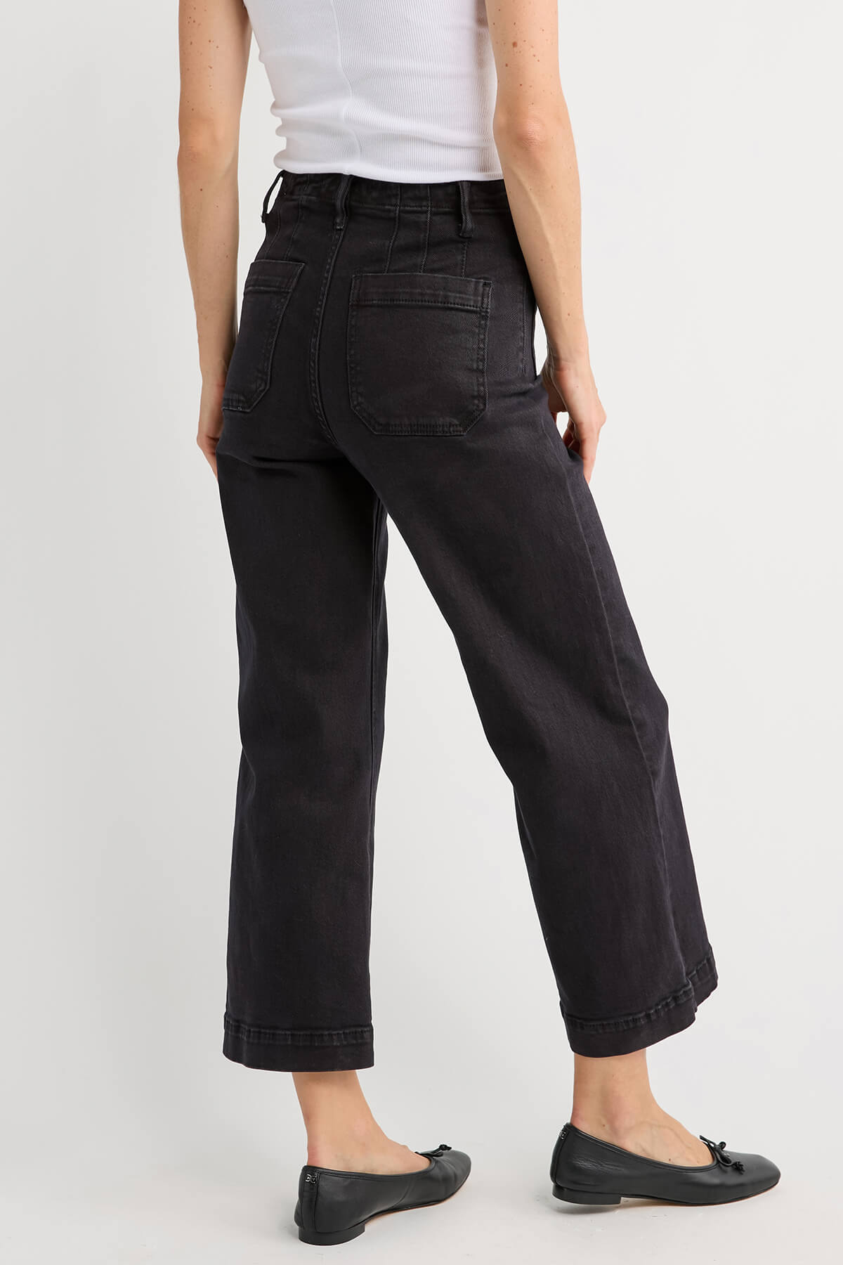 Cropped black jeans on sale womens