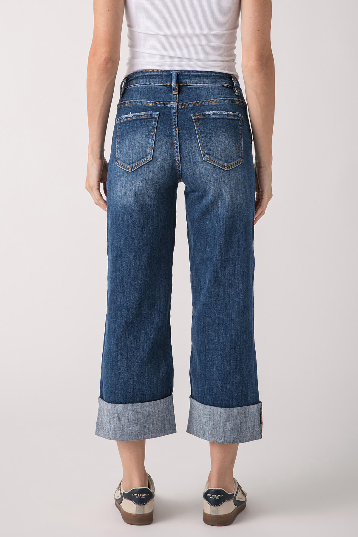 Risen Stella Wide Cuff Cropped Jeans