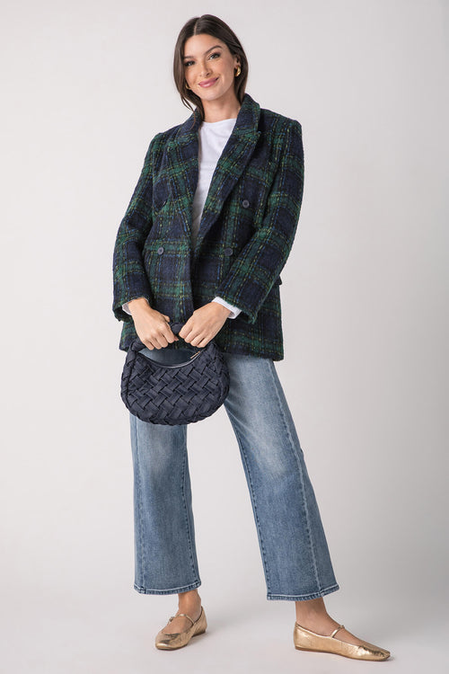 Molly Bracken Plaid Oversized Blazer Jacket