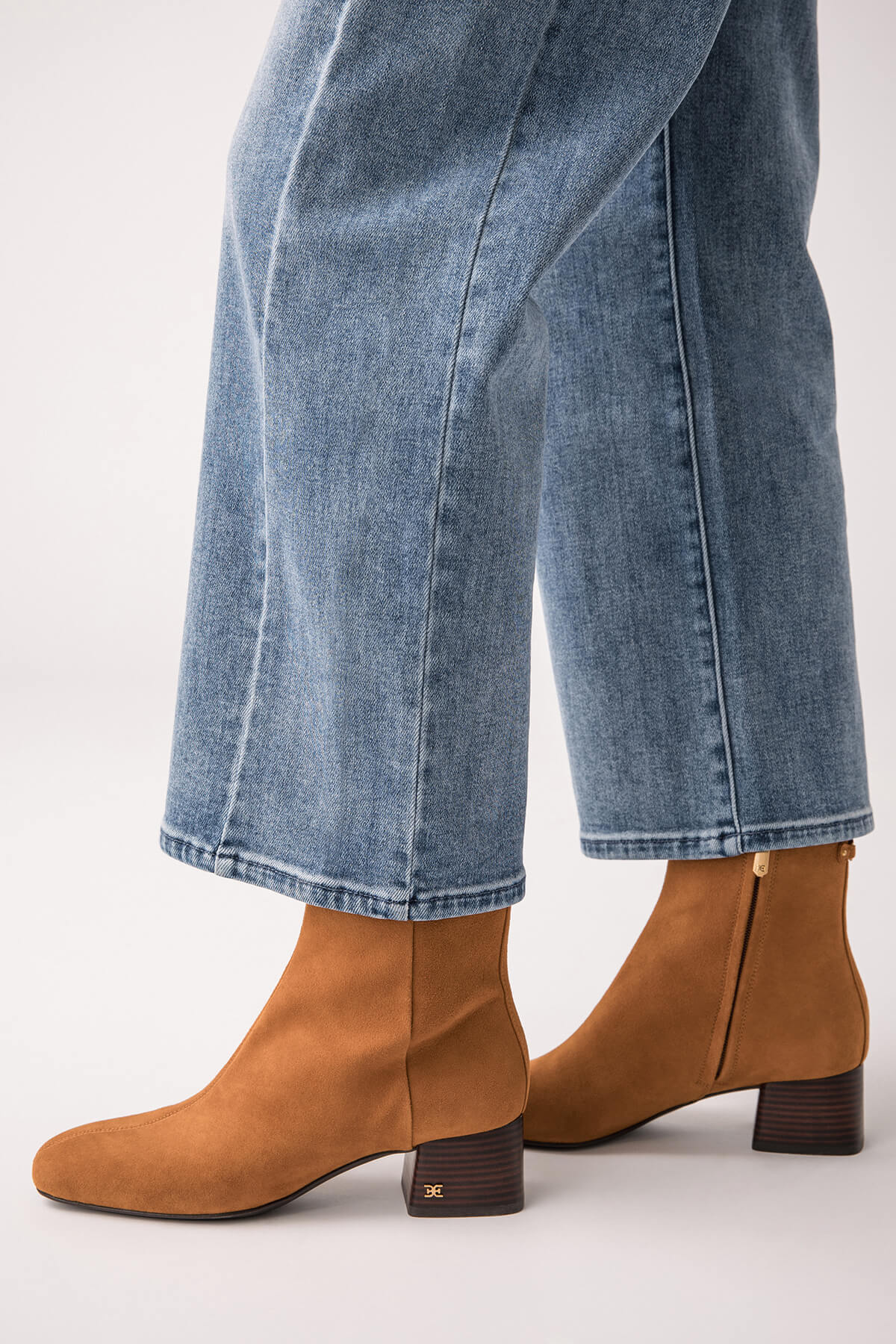 Sam Edelman Paige Stacked Heel Booties Social Threads