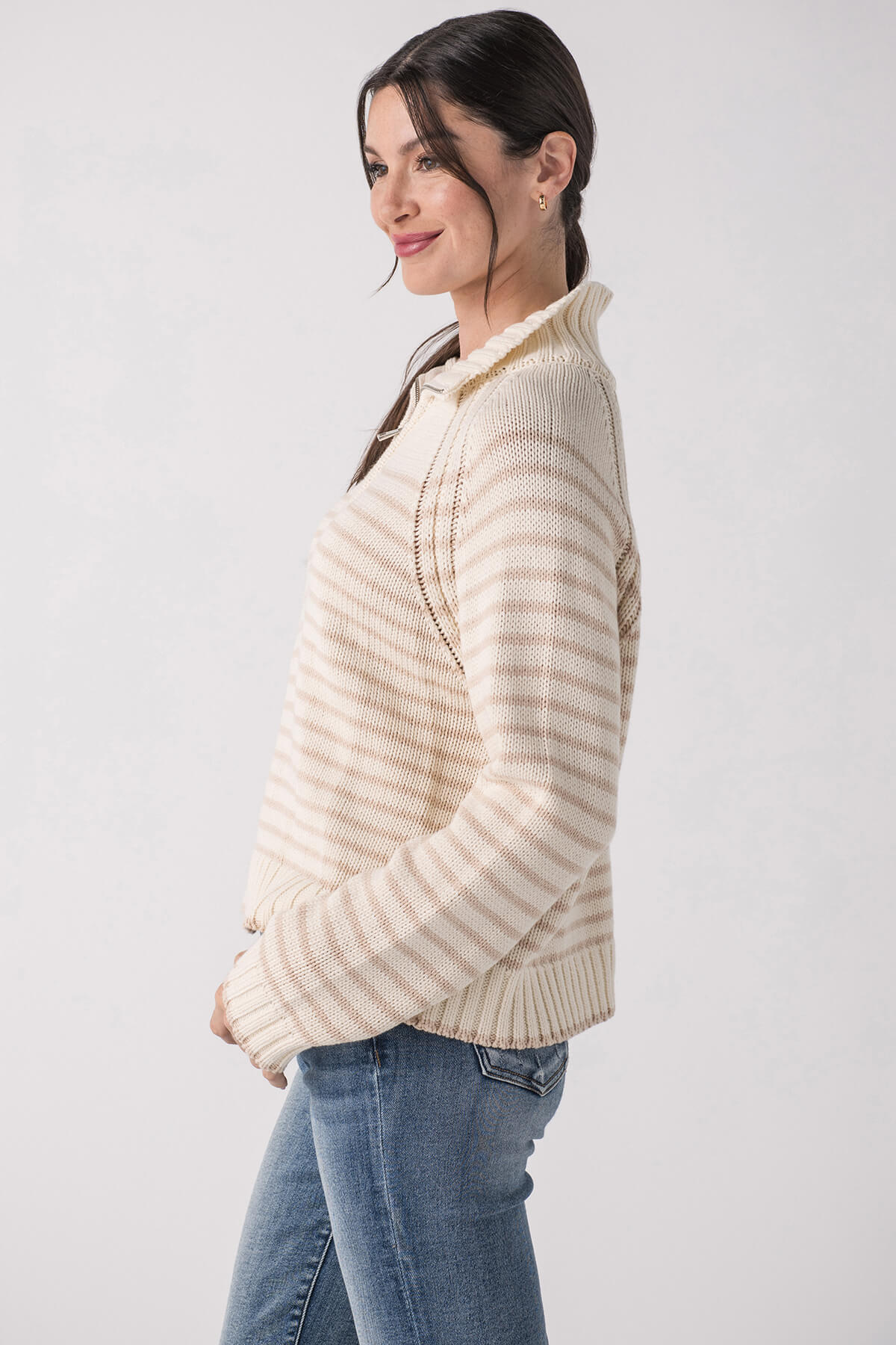 By Together Collared 1/4 Zip Sweater