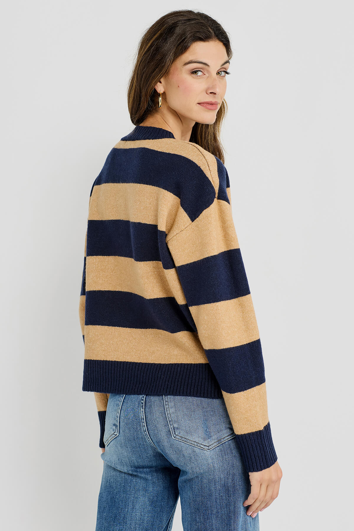 By Together Striped Smiley Face Sweater