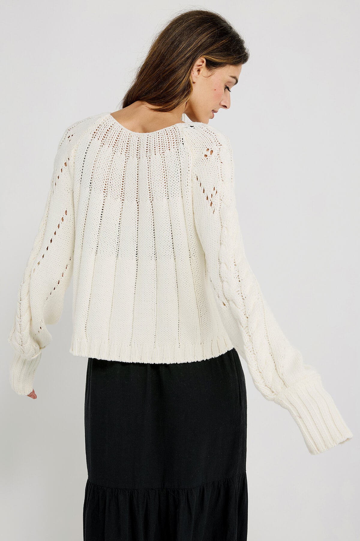 Free People Sandre Pullover In Dreamy Mulberry