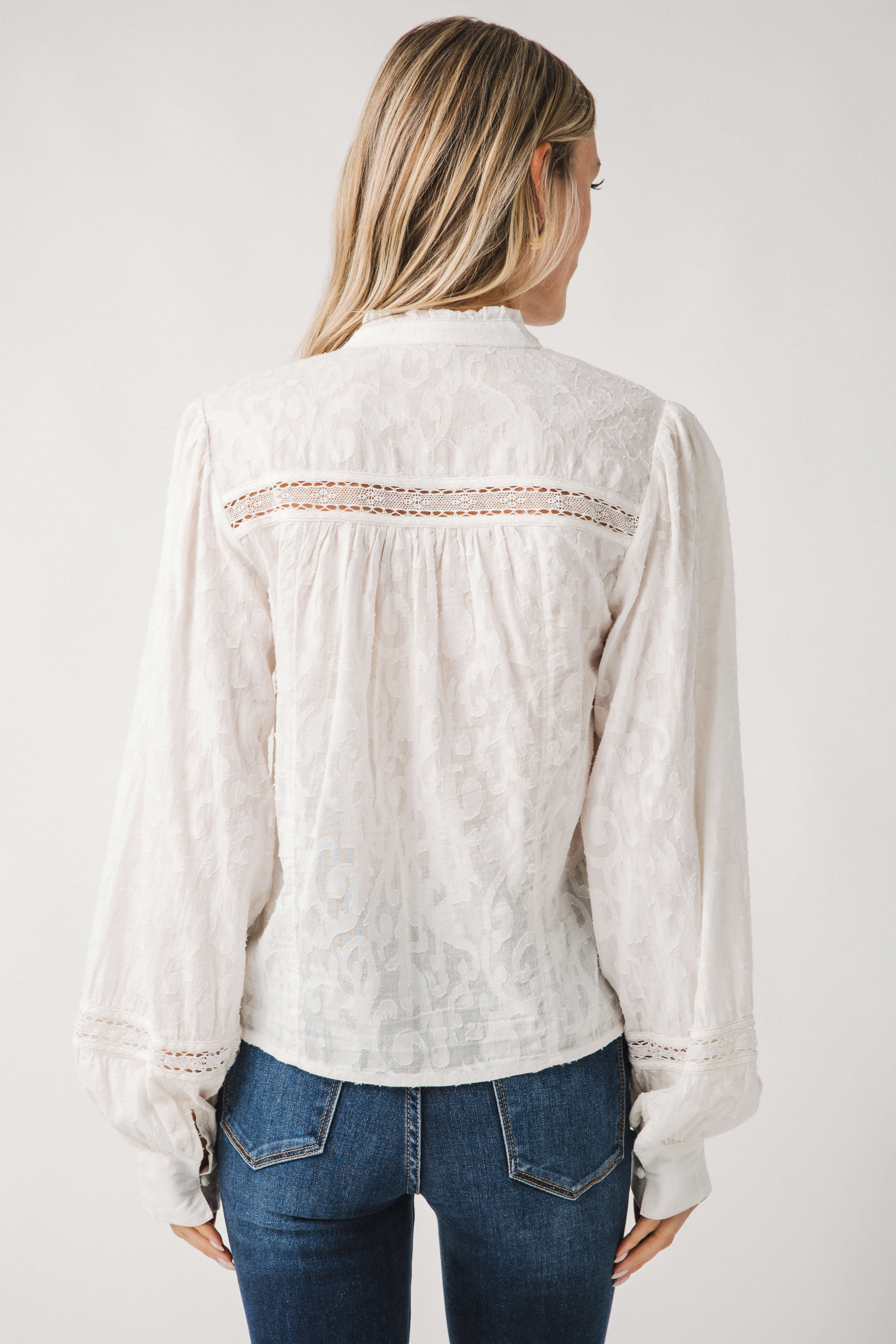 Vintage Loves 2024 by Free People White Lace Blouse