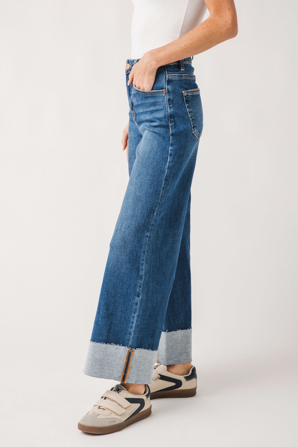 Risen Willow Ultra Wideleg Cuffed Jeans