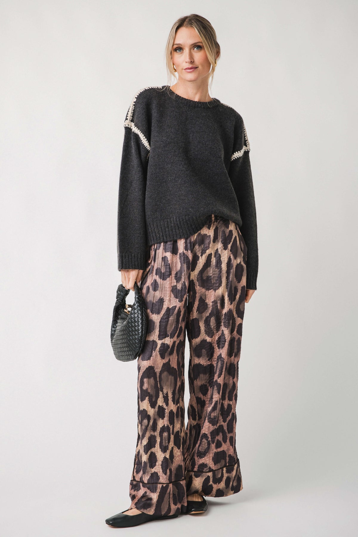 Free People All Out Satin Leopard Pants