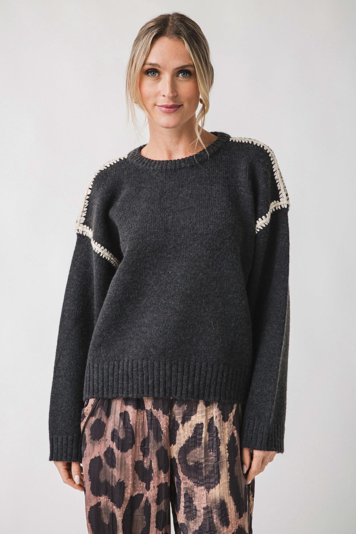 By Together Contrast Stitch Sweater