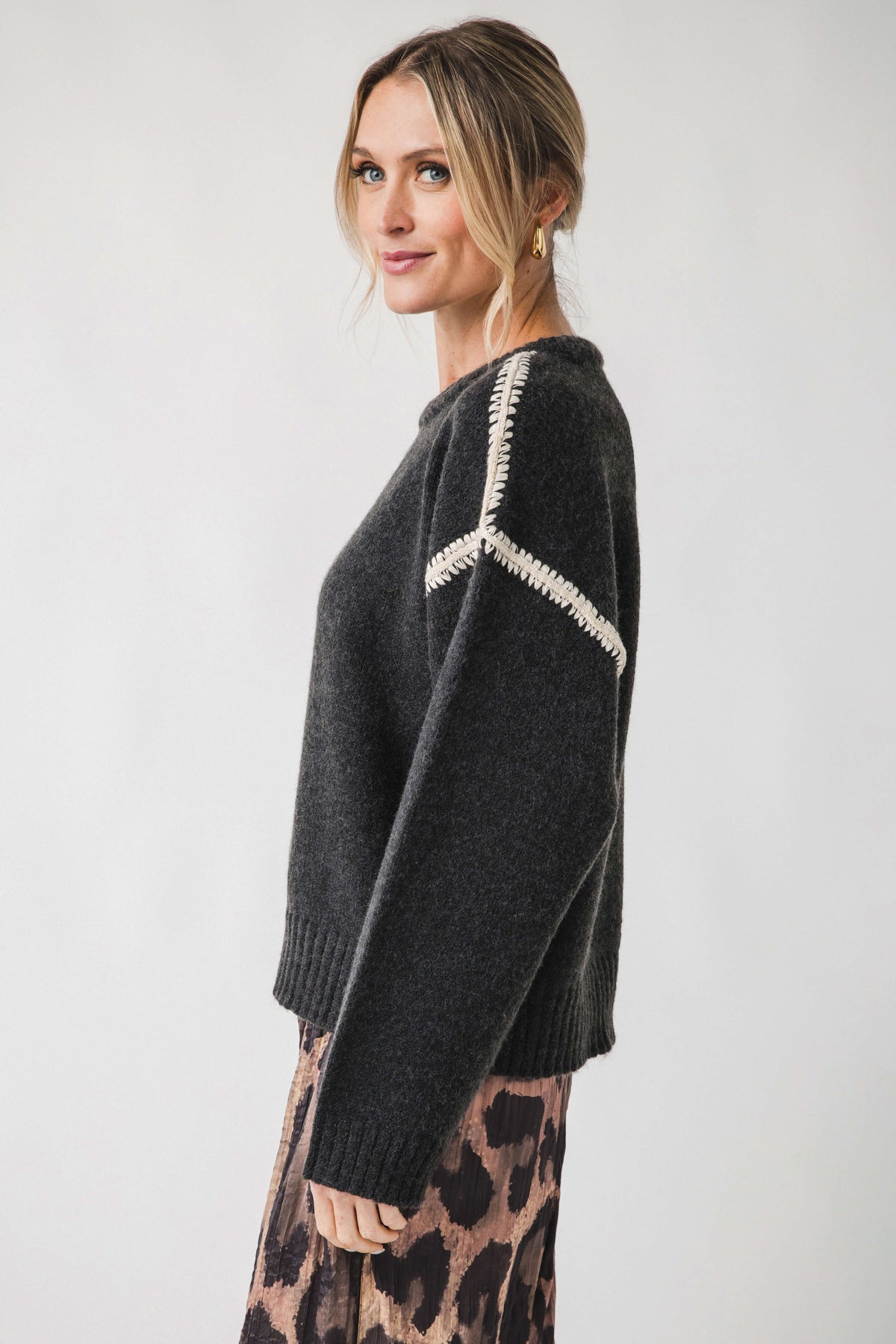 By Together Contrast Stitch Sweater