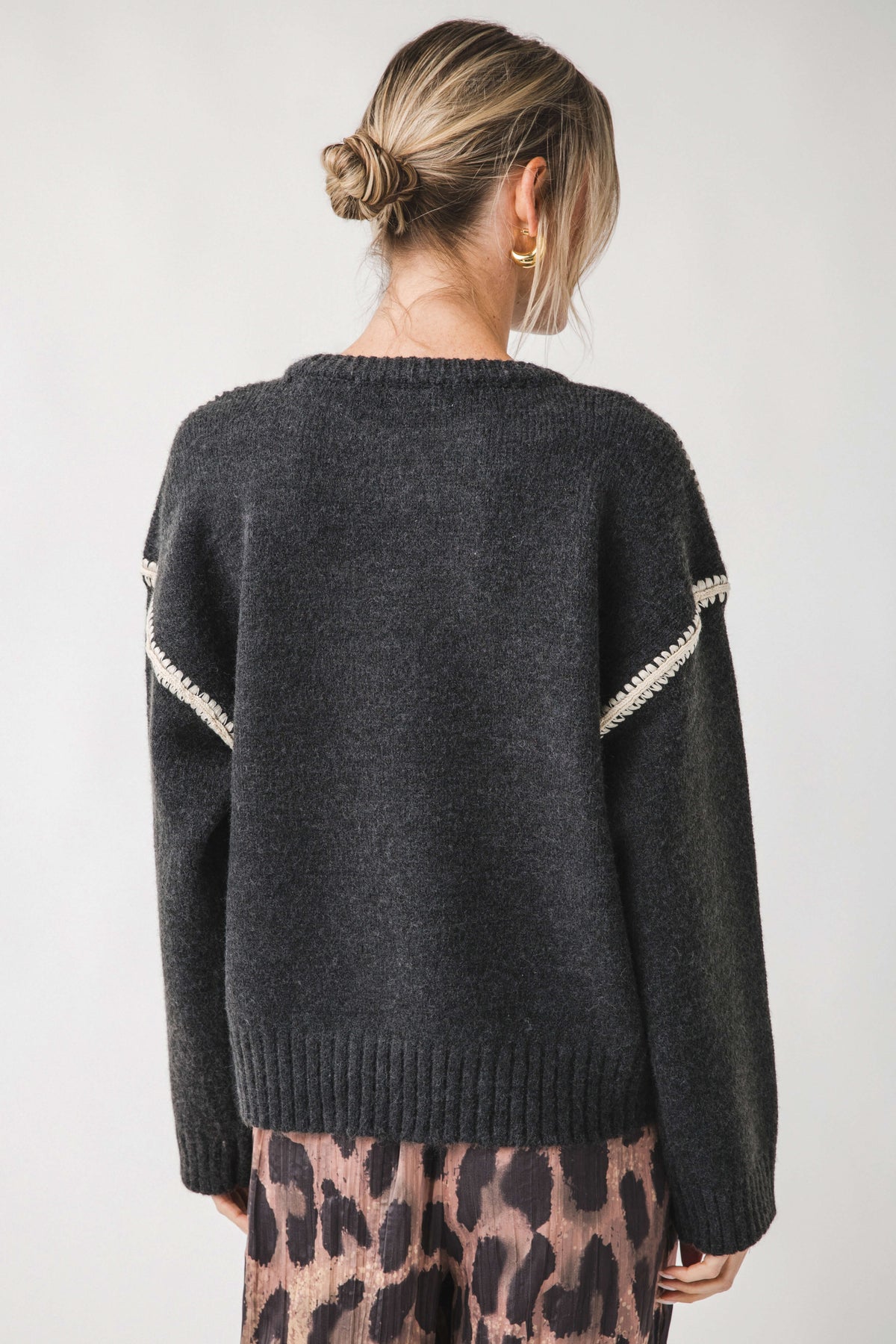 By Together Contrast Stitch Sweater