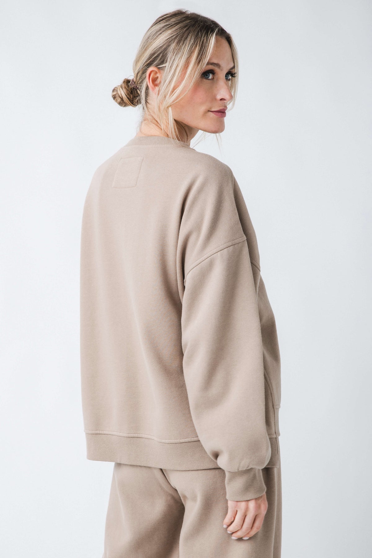 Risen Oversized Step Hem Crewneck Sweatshirt