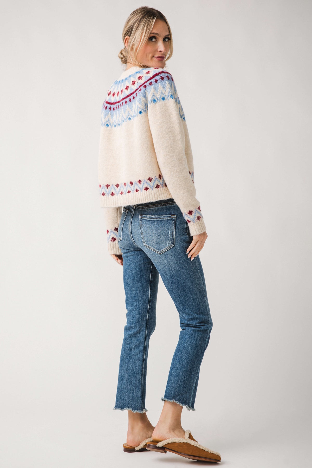 RD Style Elfa Long Raglan Sleeve Crewneck Cardigan