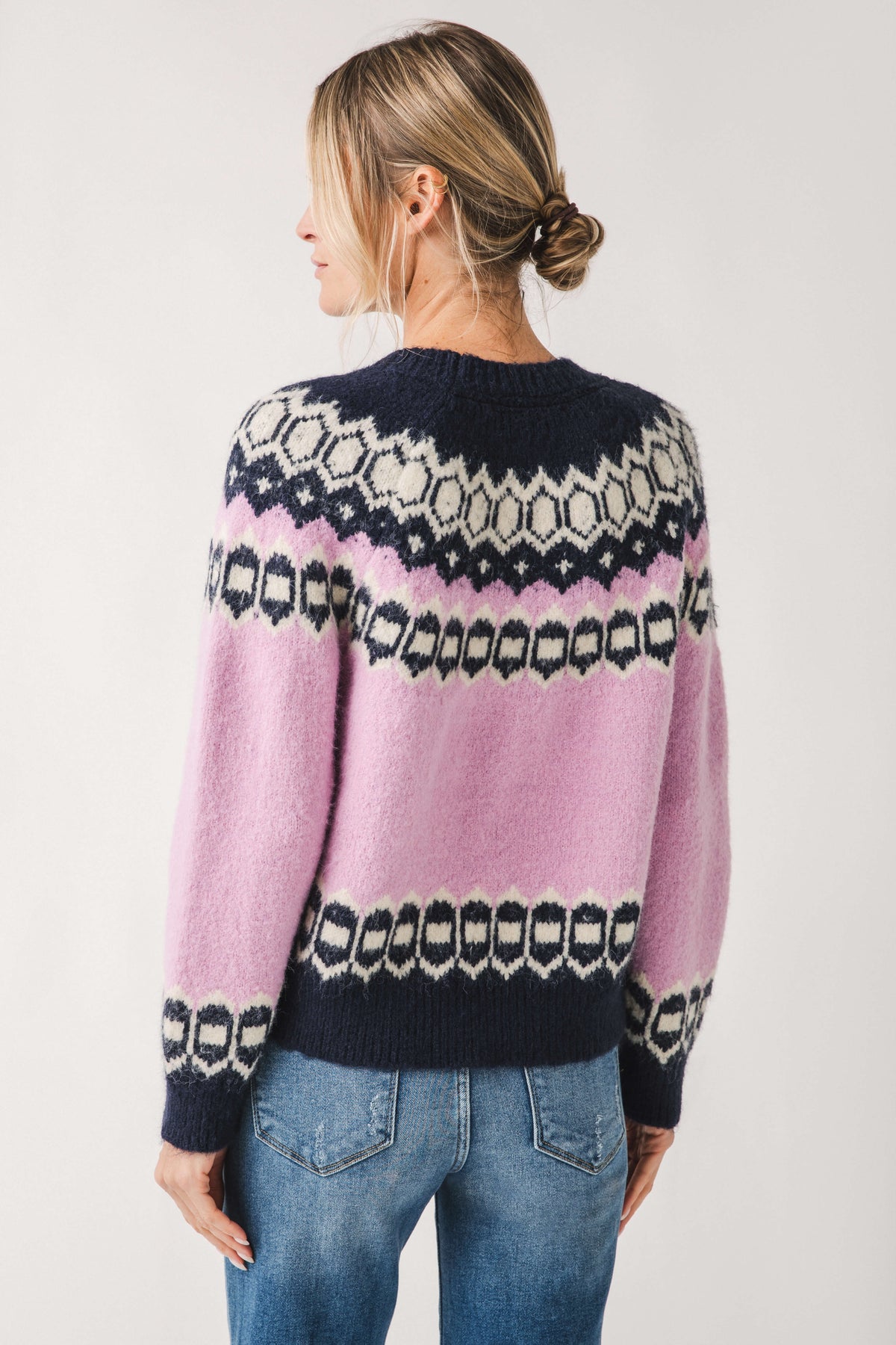 RD Style Olga Long Raglan Sleeve Crew Neck Pullover