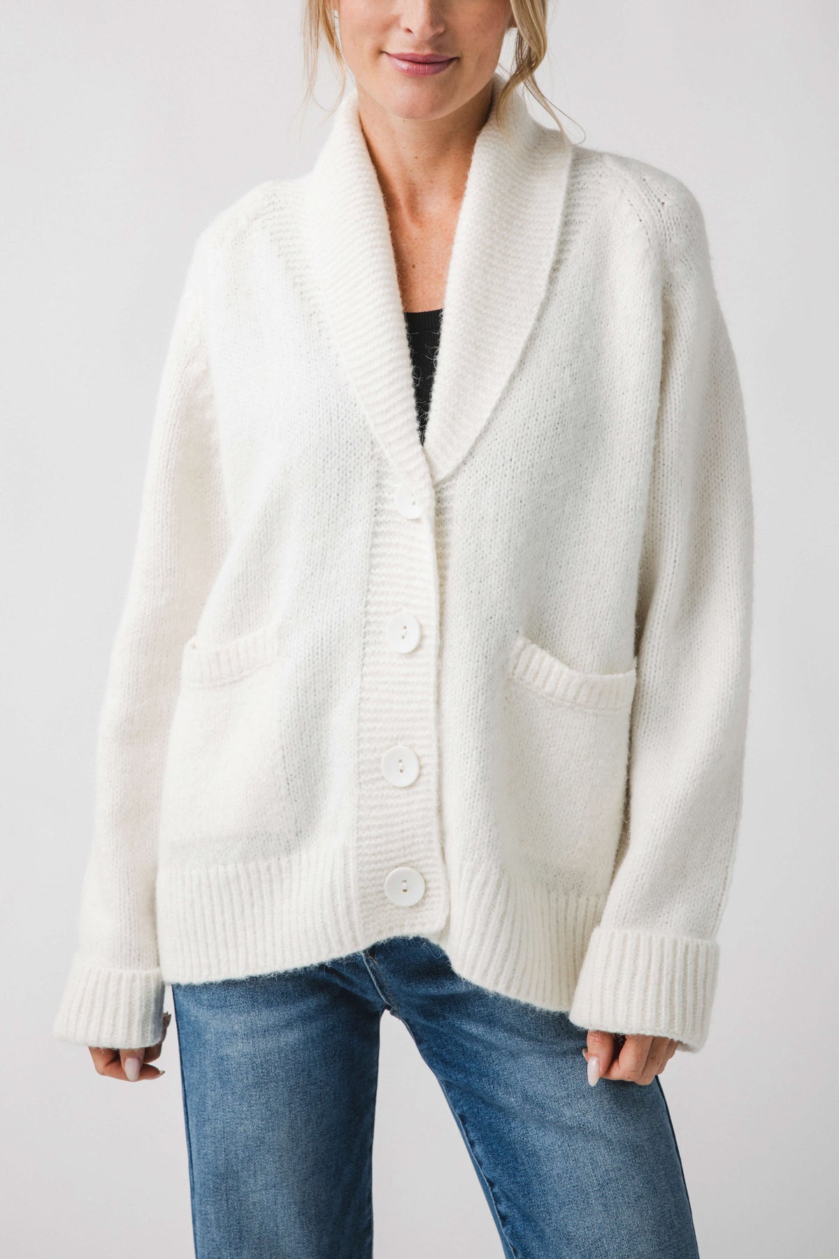 RD Style Hildegard Long Raglan Shawl Neck Cardigan