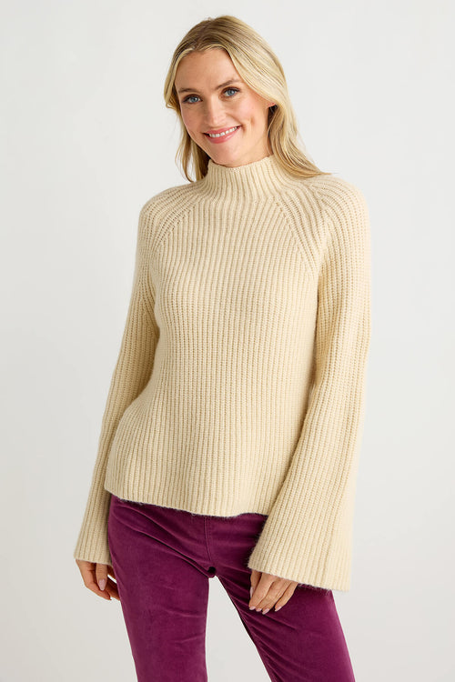 Elan Criss Cross Cropped Turtleneck Sweater – Social Threads