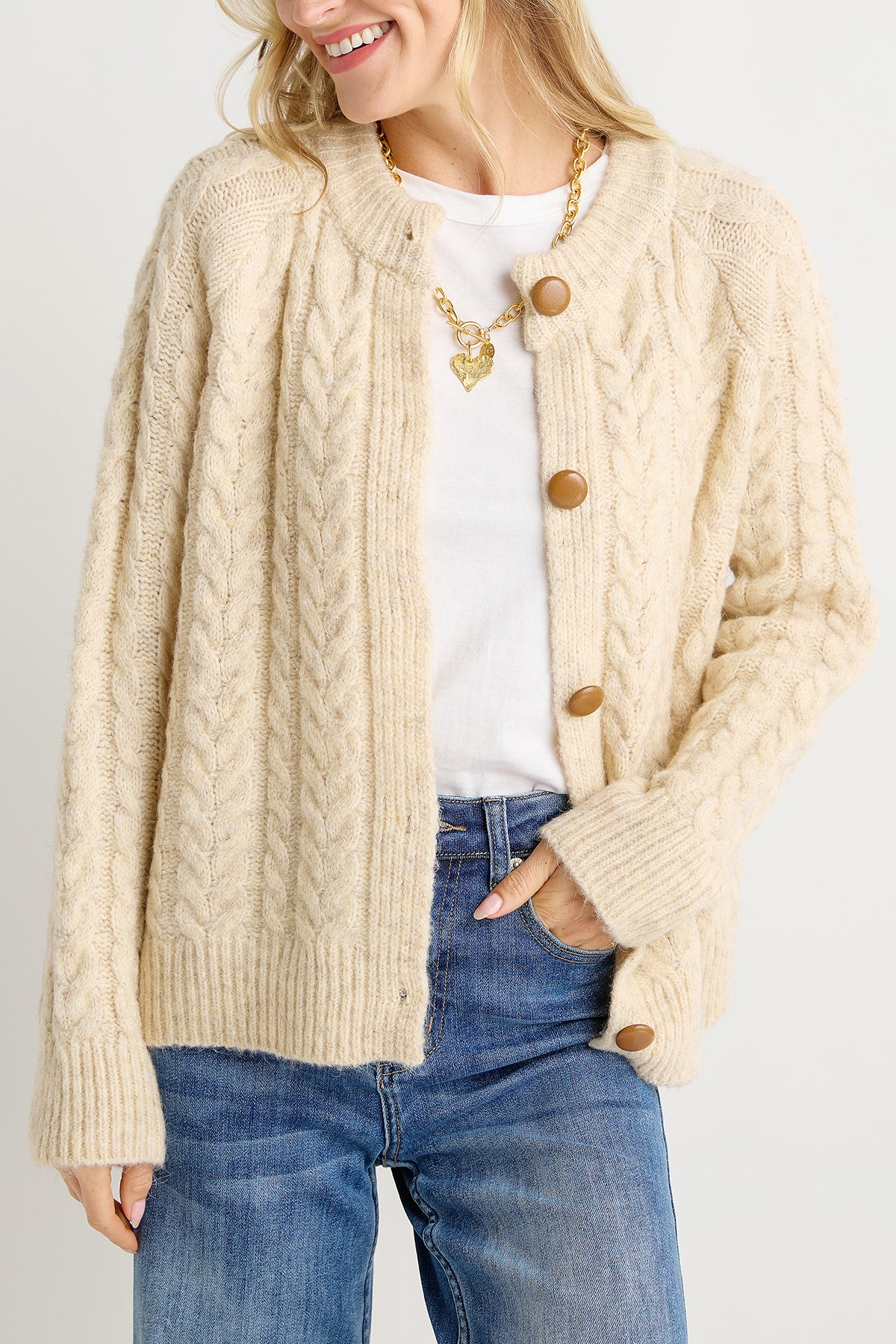 Sunday Up Cable Cardigan – Social Threads