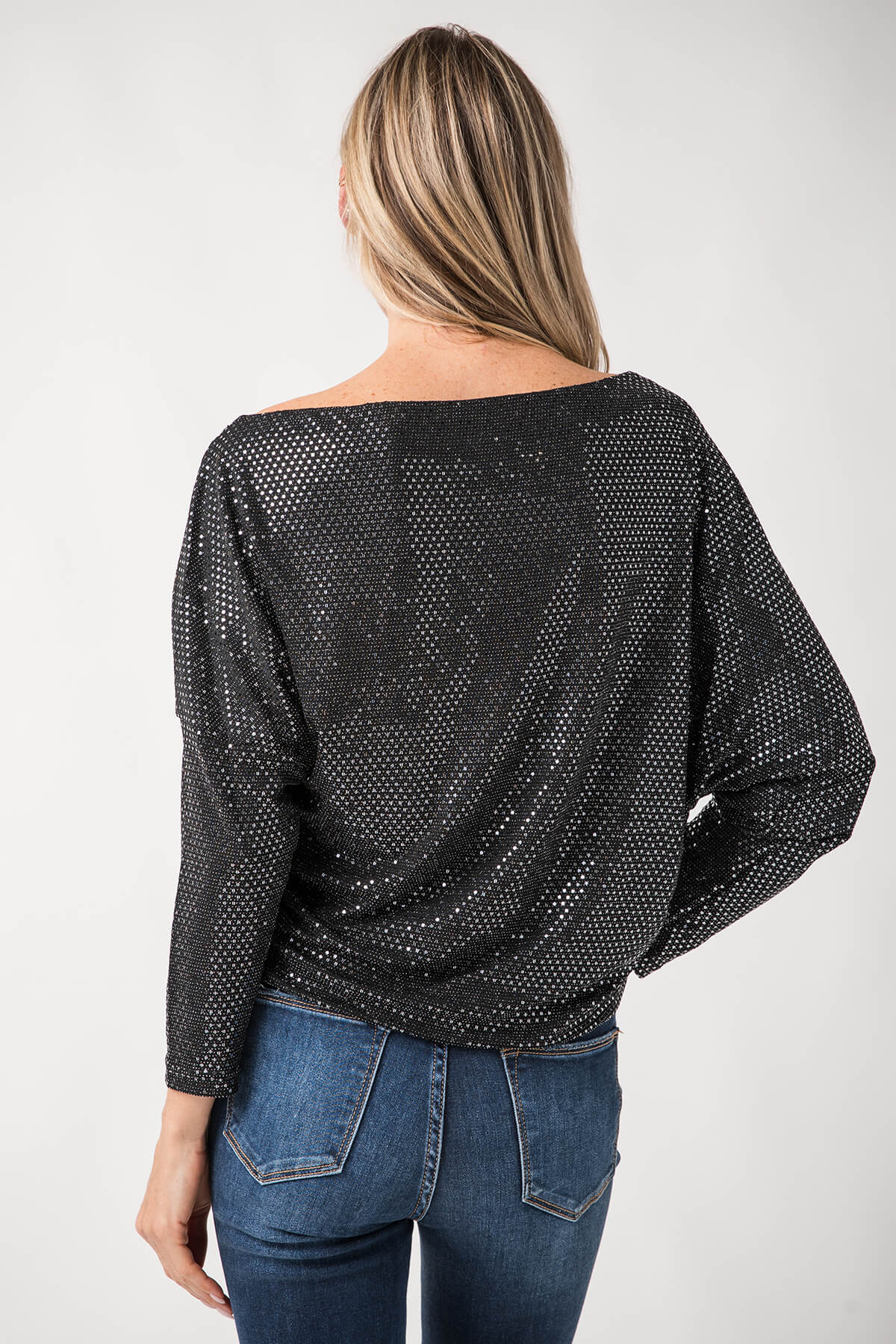 Elan Sequin Off The Shoulder Top