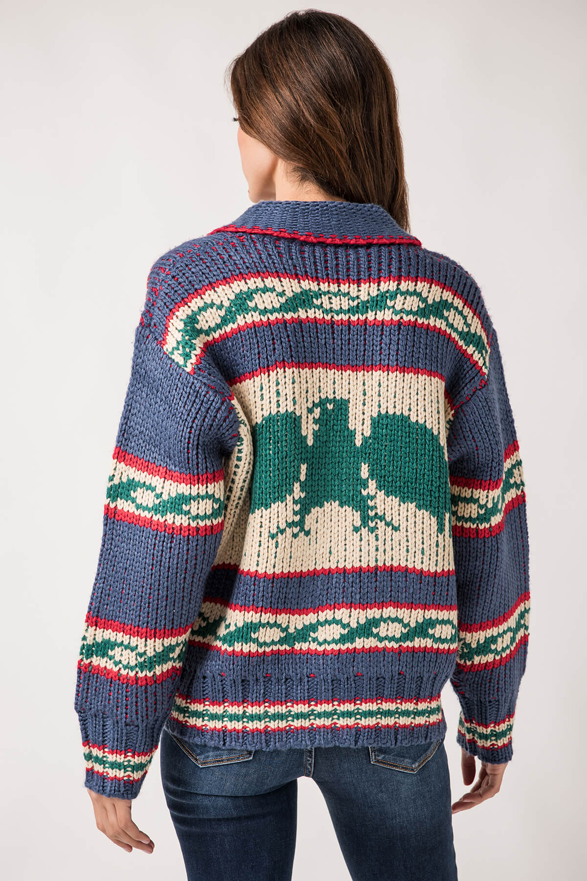 Bailey Rose Reindeer Chunky Knit Sweater