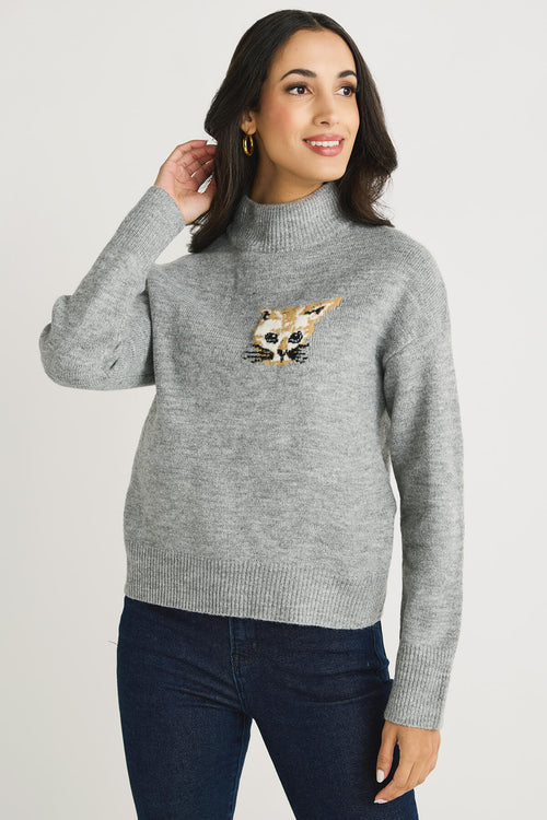 THML Perci Leopard Print Sweater - ShopperBoard
