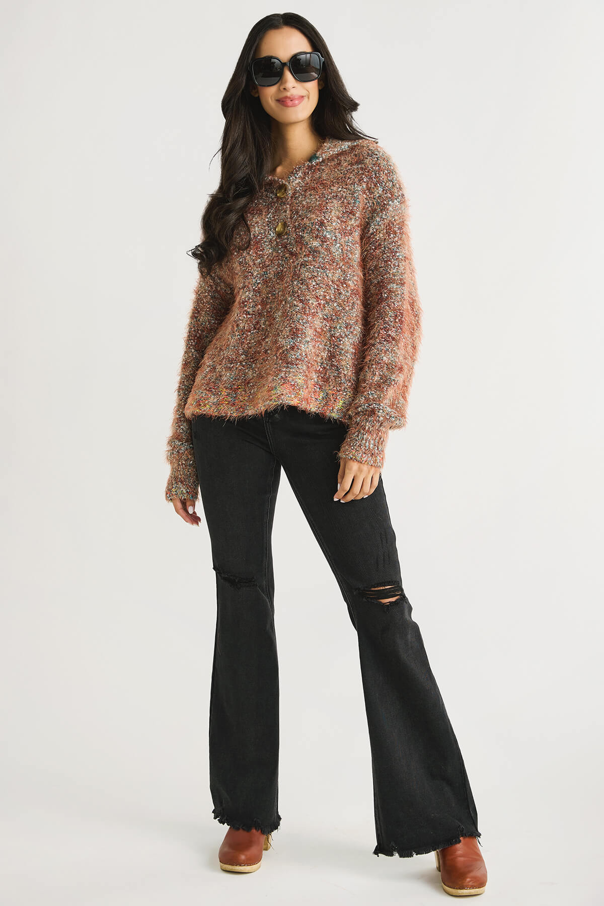 Free people 2024 fuzzy sweater