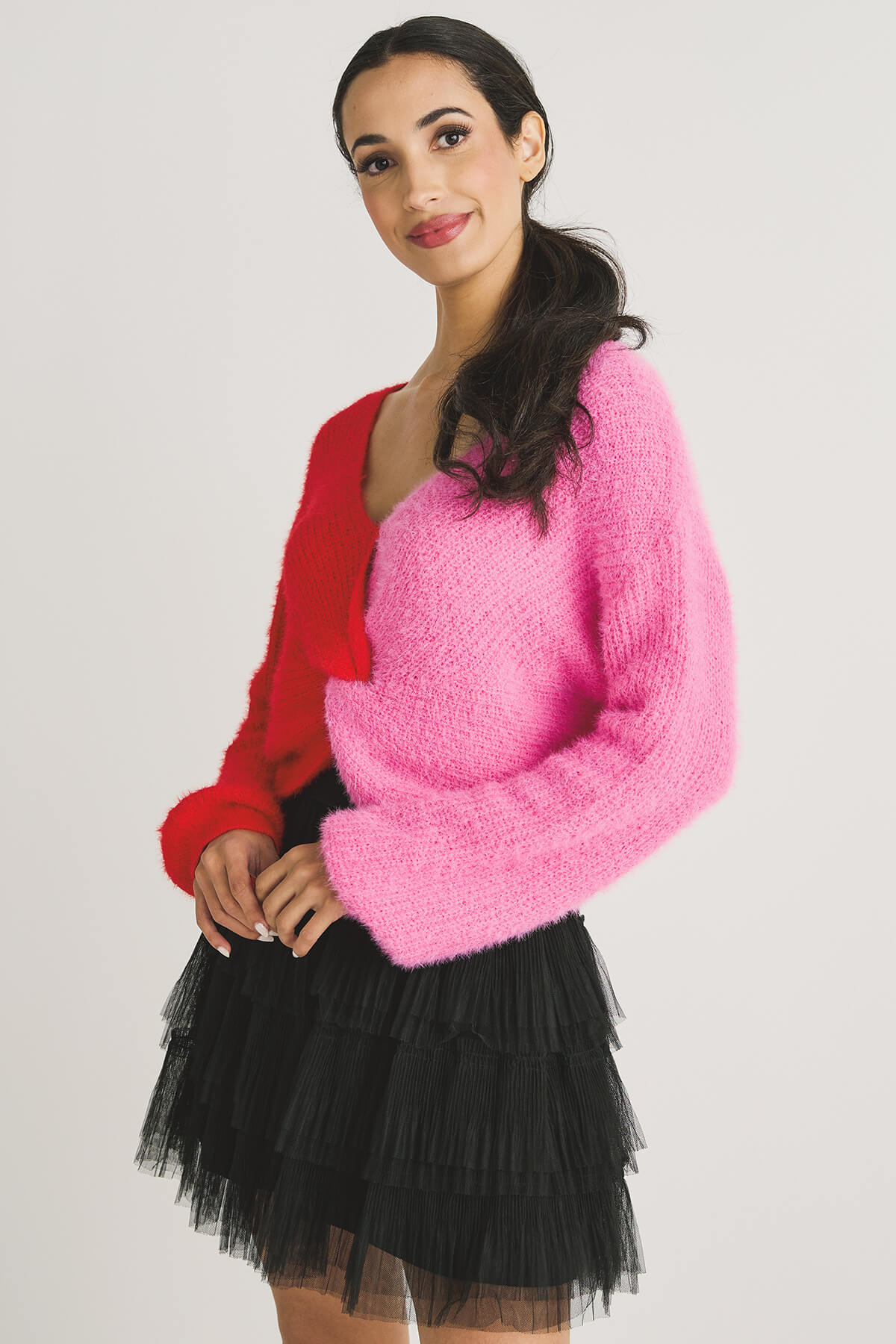 Fate Colorblock Twist Front Sweater – Social Threads