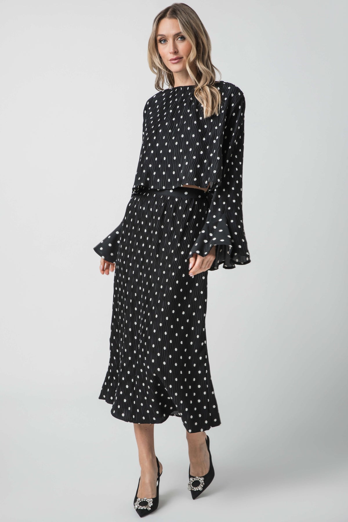 En Saison Darlene Polka Dot Top