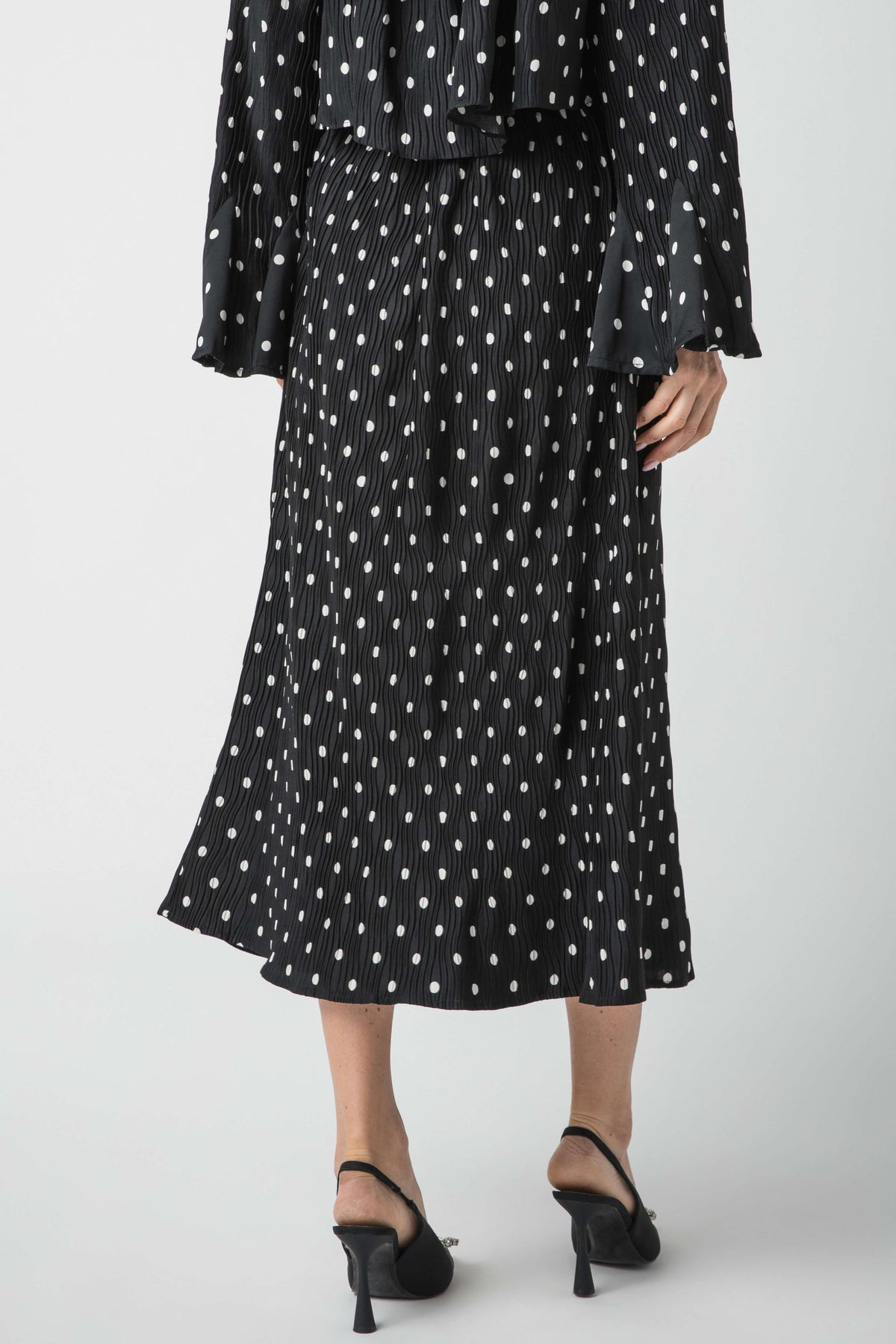 En Saison Darlene Polka Dot Slip Skirt