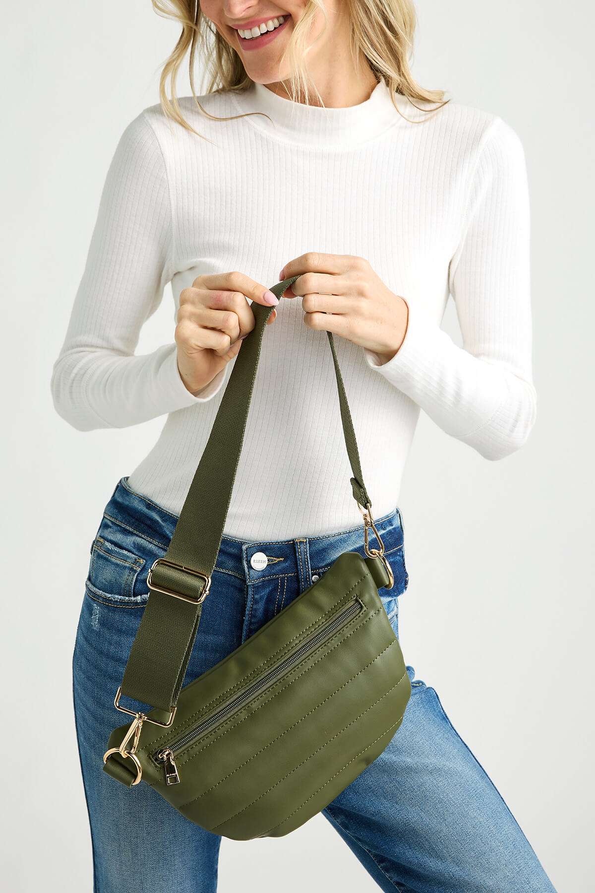 Fossil leather sling outlet bag