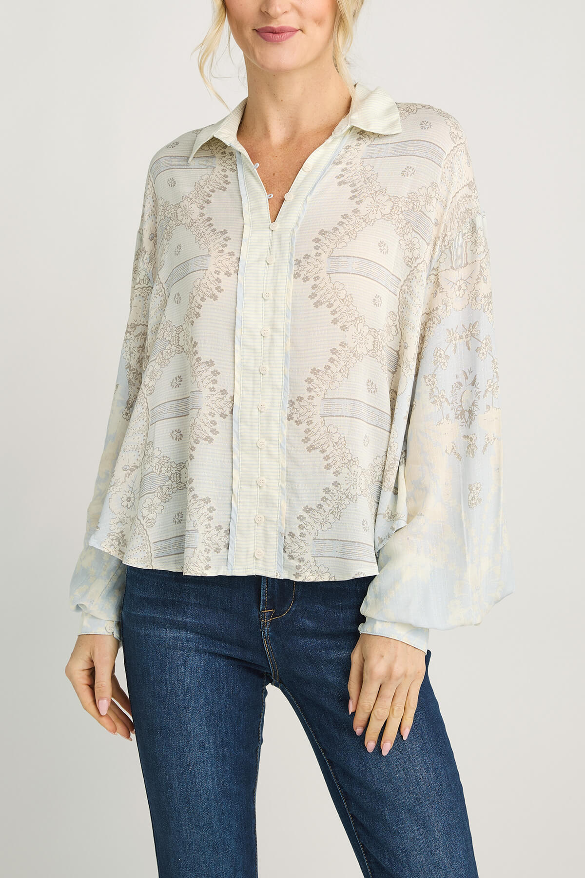 Free People Virgo Baby Buttondown – Social Threads