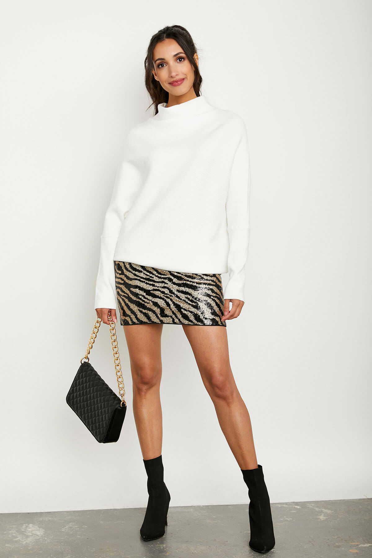 Sequin zebra skirt sale