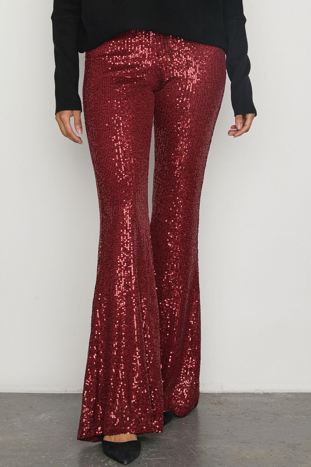 Star Sequin Flare Jeans